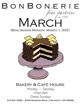 Bakery & Café Hours