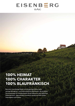 100% Heimat 100% Charakter 100% Blaufränkisch