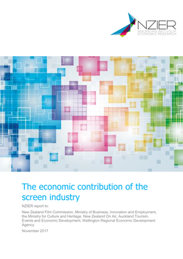 NZIER Report on the Economic Contribution of the Screen Industry