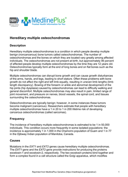 Hereditary Multiple Osteochondromas