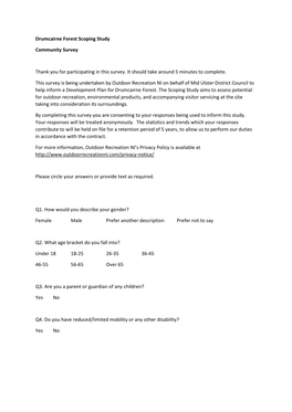 Drumcairne Forest Development Plan