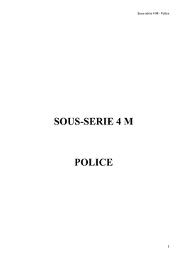 Sous-Serie 4 M Police