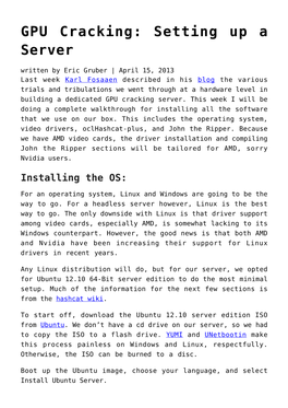 GPU Cracking