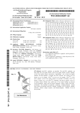 WO 2018/218207 Al 29 November 2018 (29.11.2018) W !P O PCT
