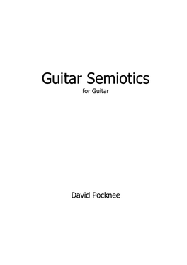 Guitar Semiotics for Guitar