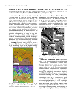 Protonilus Mensae: Origin by Contact and Deferred Melting Associated with Emplacement of Late Noachian Flood Volcanism