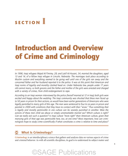 Introduction and Overview of Crime and Criminology 3