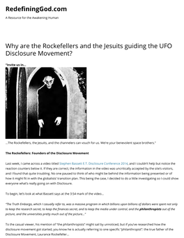 Rede Ninggod.Com Why Are the Rockefellers and the Jesuits