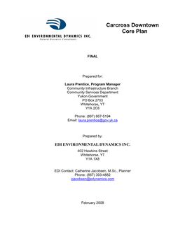 Carcross Downtown Core Plan