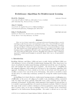 Evolutionary Algorithms for Reinforcement Learning