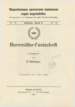 O7% Bornmuller-Festschrift 0^ @