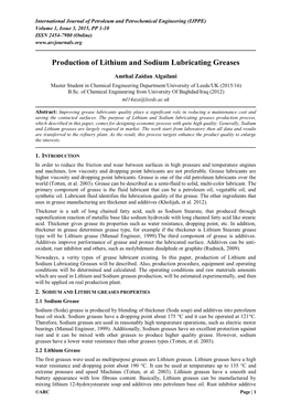 Production of Lithium and Sodium Lubricating Greases