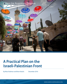 A Practical Plan on the Israeli-Palestinian Front