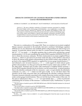 Absolute Continuity of Gaussian Measures Under Certain Gauge Transformations