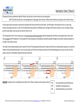 Reaching for “Enter” (“Return”)