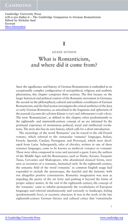 What Is Romanticism, and Where Did It Come From?