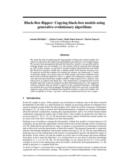 Copying Black-Box Models Using Generative Evolutionary Algorithms