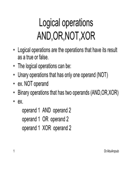 Bitwise Operators