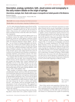 Description, Analogy, Symbolism, Faith. Jesuit Science and Iconography in the Early Modern Debate on the Origin of Springs Descrizione, Analogia, Fede