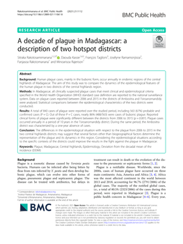 A Decade of Plague in Madagascar