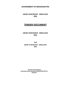 Tender Document