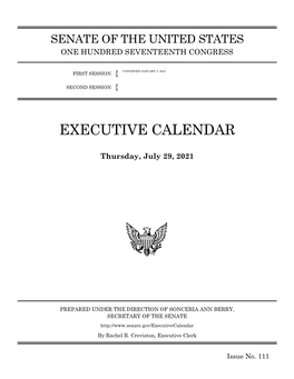 Executive Calendar