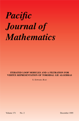 Iterated Loop Modules and a Filtration for Vertex Representation of Toroidal Lie Algebras