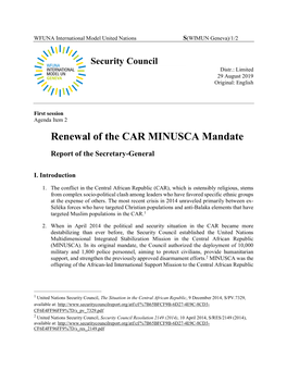 Security Council Distr.: Limited 29 August 2019 Original: English