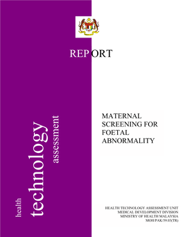 MATERNAL SCREENING for FOETAL ABNORMALITY Assessment Assessment