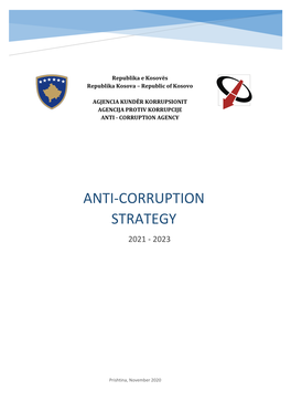 Strategic Documents Anti-Corruption Strategy 2021