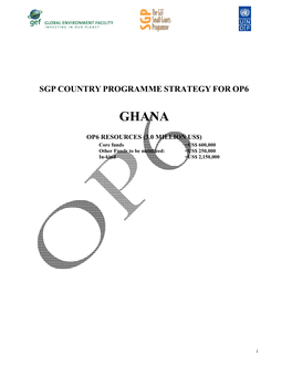 OP6 SGP Ghana Country Programme Strategy