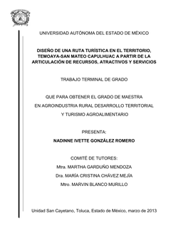 Universidad Autónoma Del Estado De México Diseño De