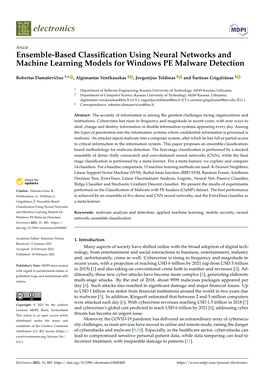 Ensemble-Based Classification Using Neural Networks and Machine