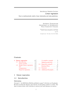 Linear Regression How to Mathematically Model a Linear Relationship and Make Predictions