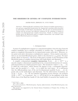 The Hirzebruch Genera of Complete Intersections 3