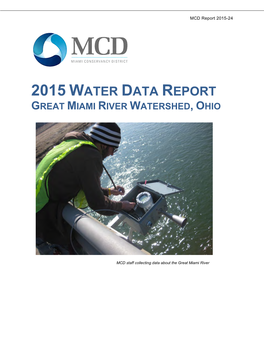 2015 Water Data Report Great Miami River Watershed, Ohio