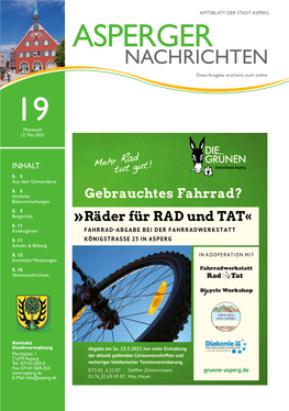 NACHRICHTEN Diese Ausgabe Erscheint Auch Online 19 Mittwoch 12