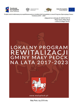 Lokalny Program Rewitalizacji Gminy Jasień Na Lata 2016-2020