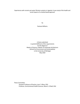 Experiences with Ceramic Pot Water Filtration Systems in Uganda: a Case Study of the Health and Social Impacts of a Market-Based Approach