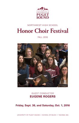 Honor Choir Festival FALL 2016