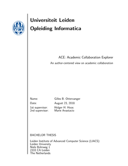 ACE: Academic Collaboration Explorer an Author-Centered View on Academic Collaboration