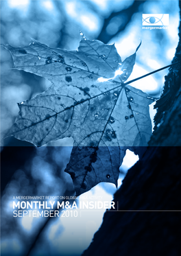 Monthly M&A Insider