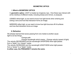 Geometric Optics