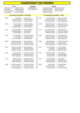 Championnat Des Minimes