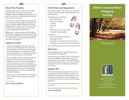 Elliott Concord River Preserve Trail Map Brochure