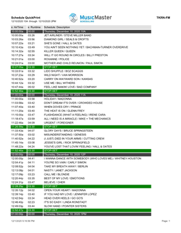 Schedule Quickprint TKRN-FM