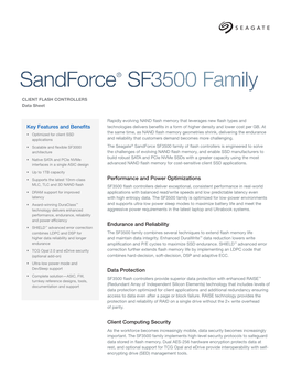 Sandforce® SF3500 Family