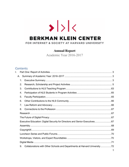 The Berkman Klein Center for Internet & Society