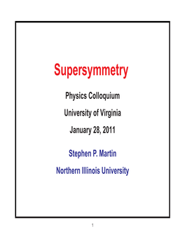 Supersymmetry