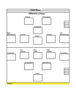 Offensive Lineup